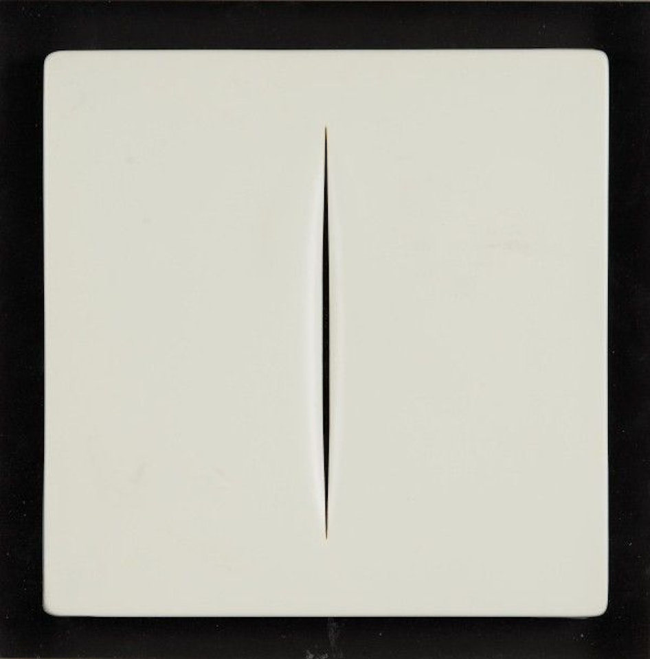 Concetto Spaziale Bianco by Lucio Fontana