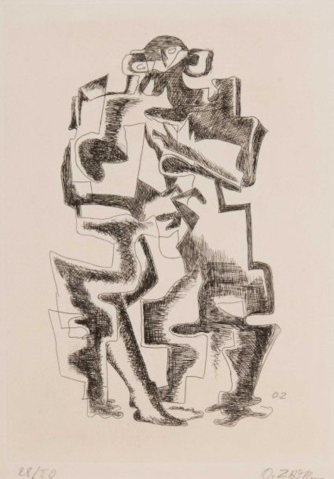 L"Homme-Chat; « Paroles Peintes » by Ossip Zadkine