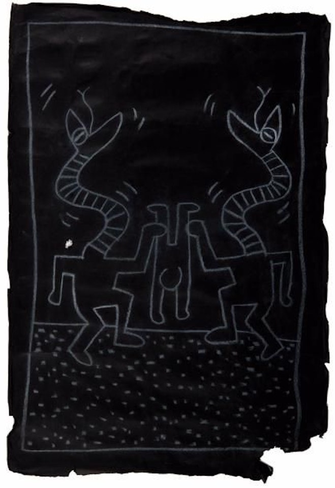 Subway drawing by Keith Haring