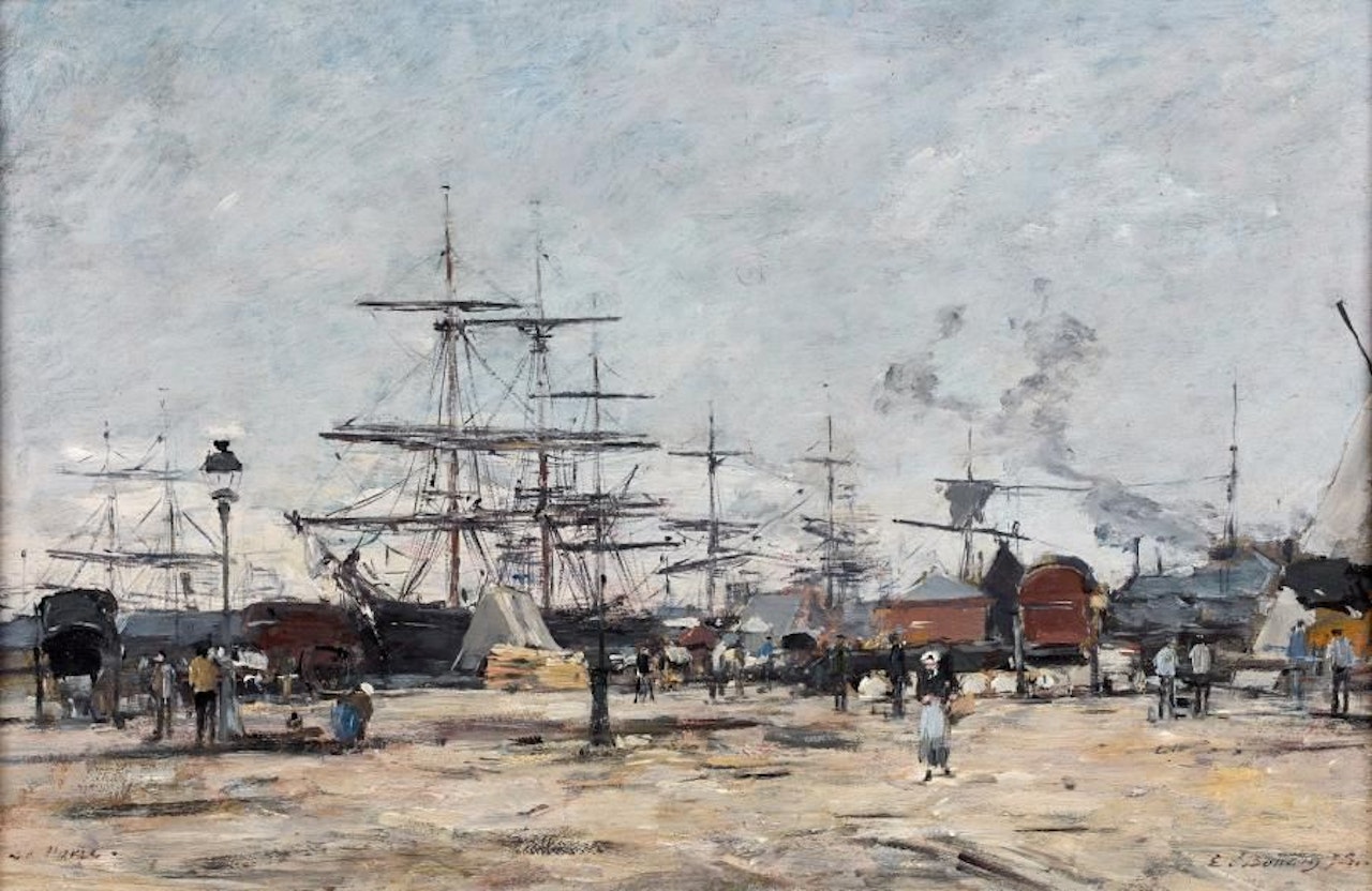 The docks in Le Havre by Eugène Boudin