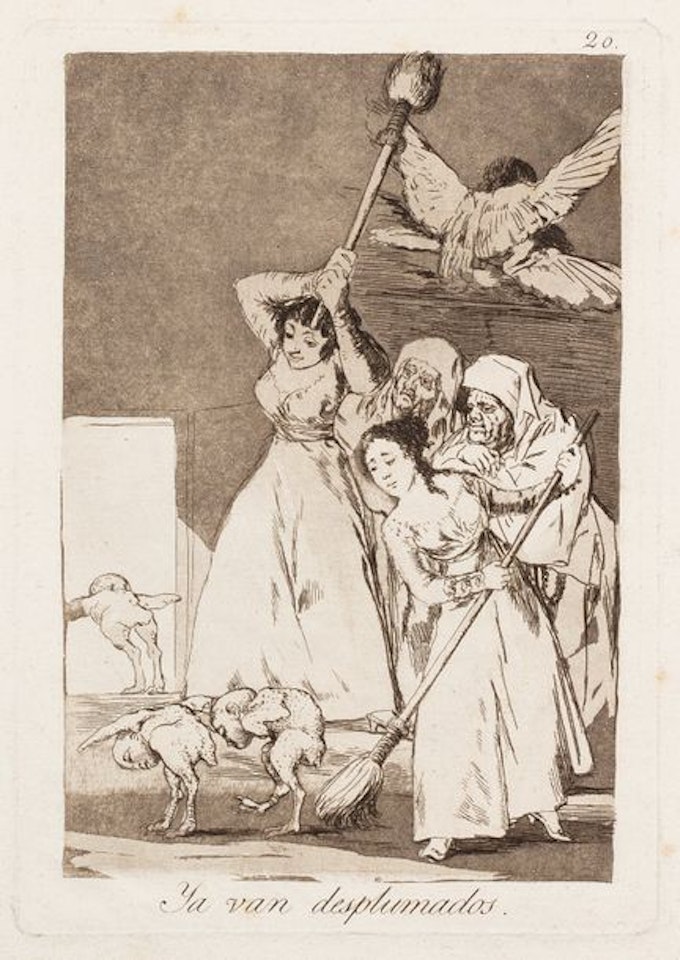 Ya van desplumados. (Los Caprichos, pl. 20) by Francisco José de Goya