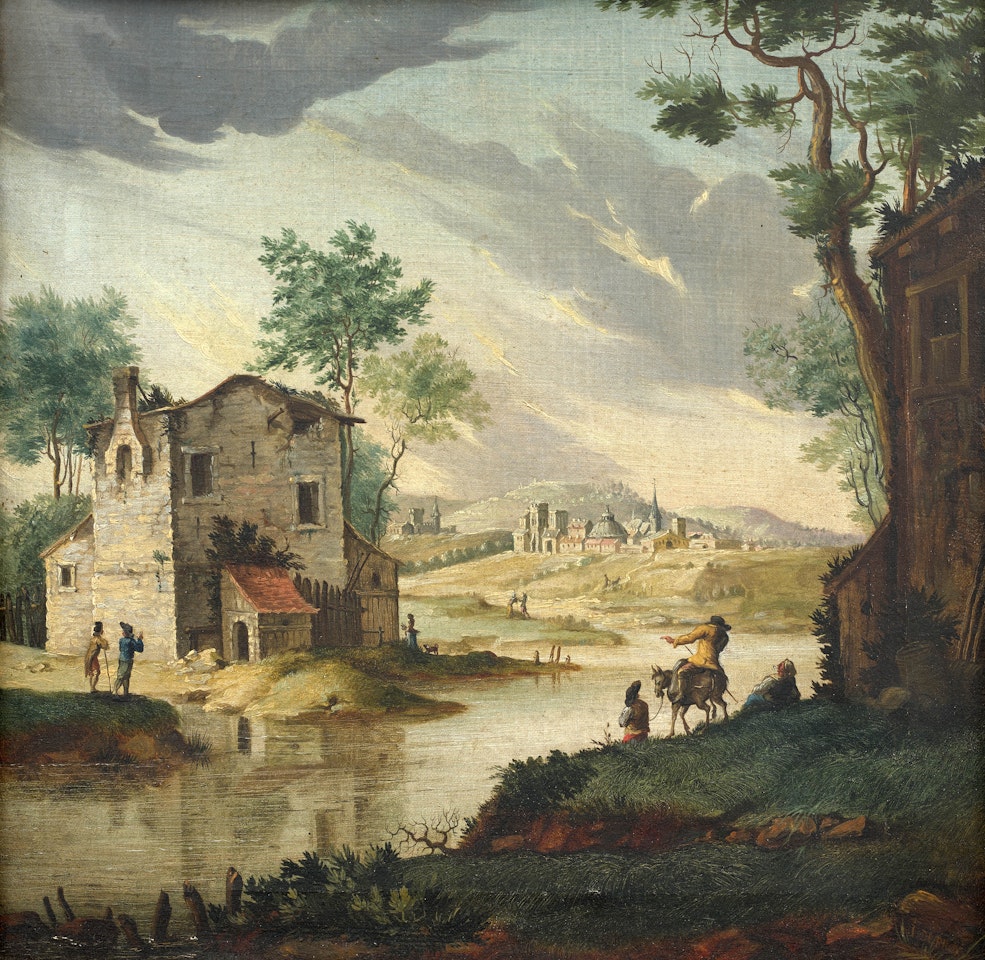 Paysage de rivière by Italian School