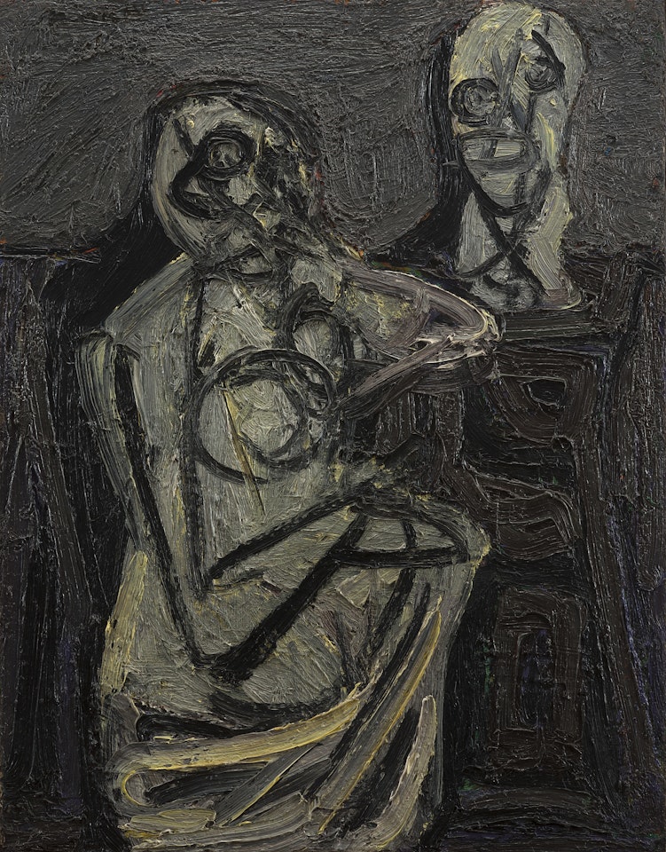 "Figure with chalk" by Ennio Morlotti