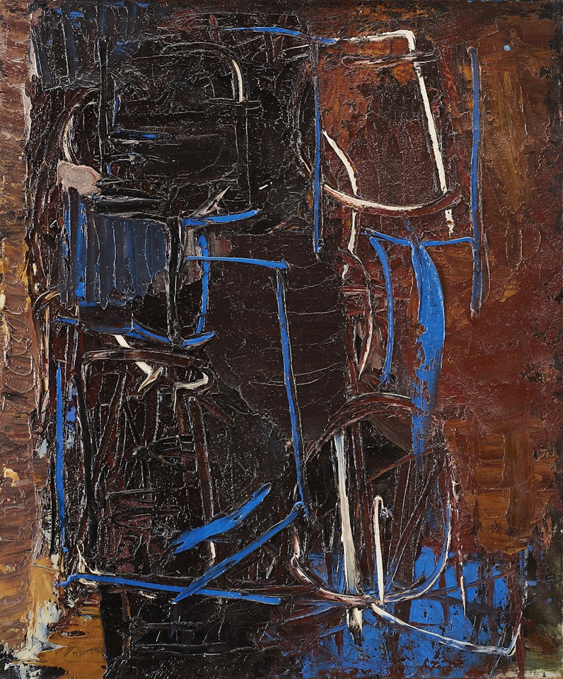 "Orange brown figure" by Alfredo Chighine
