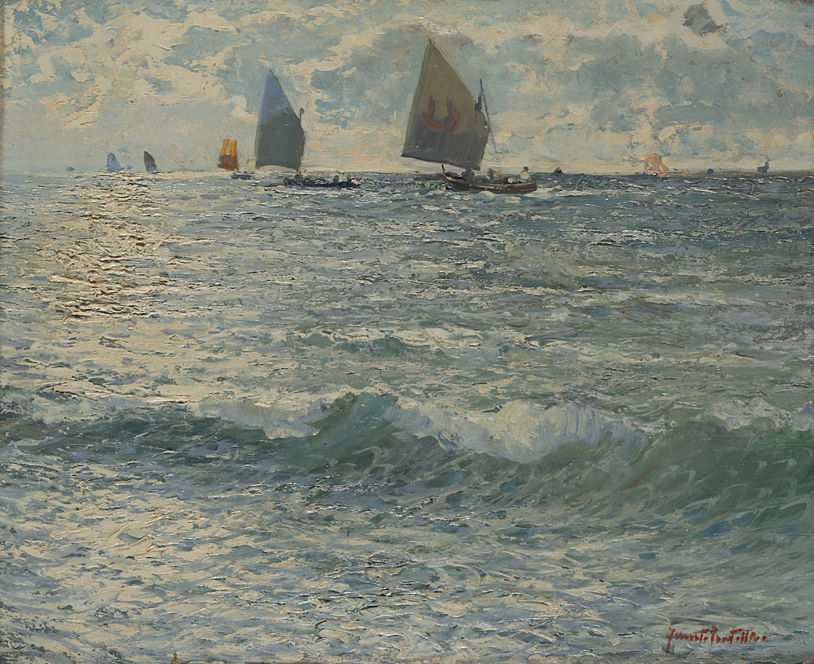 "Swell with fishing boats in the background" by Fausto Pratella