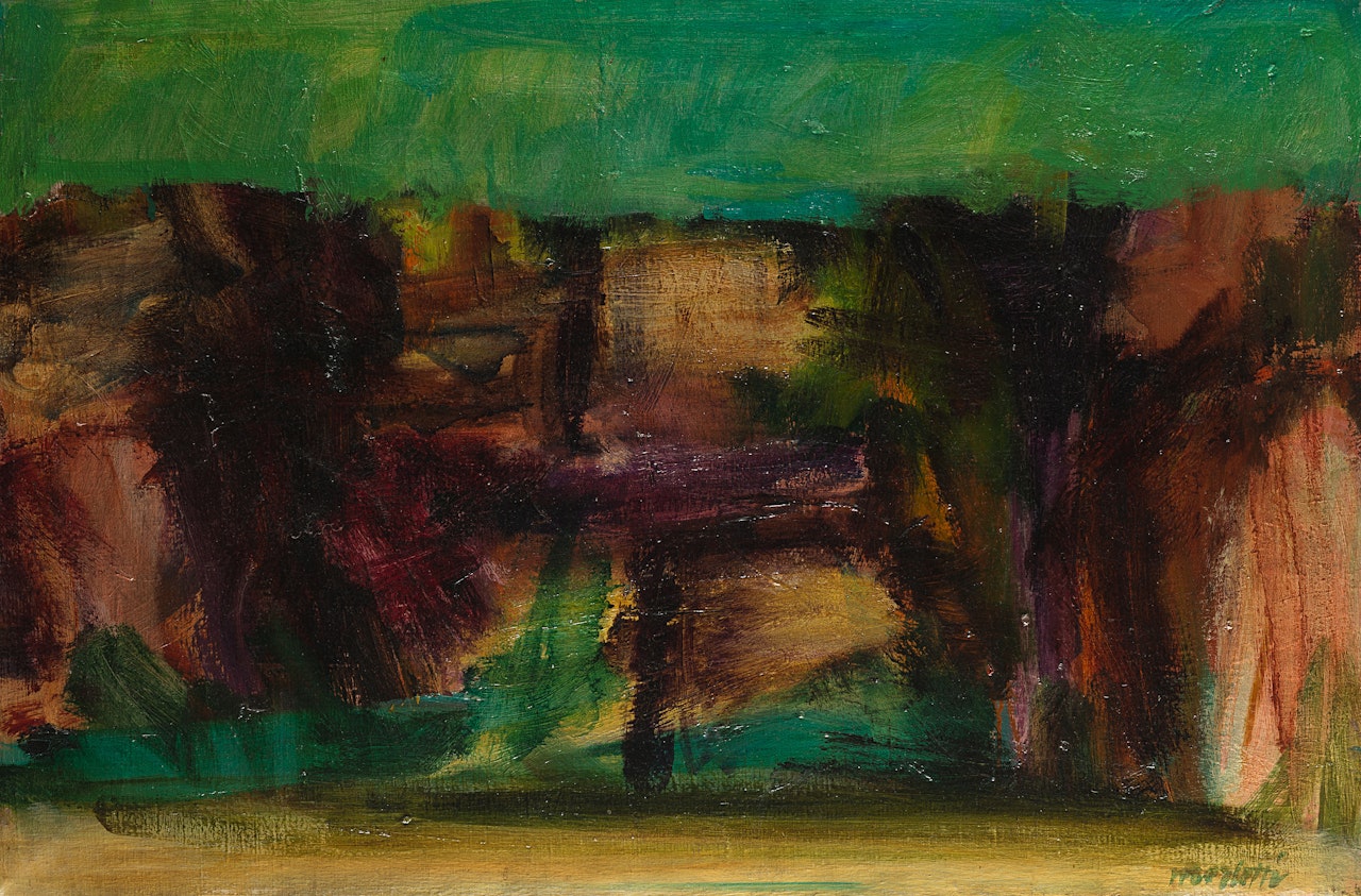 Paesaggio sull"Adda by Ennio Morlotti