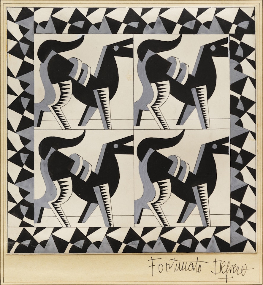 "Flaming Horses" by Fortunato Depero