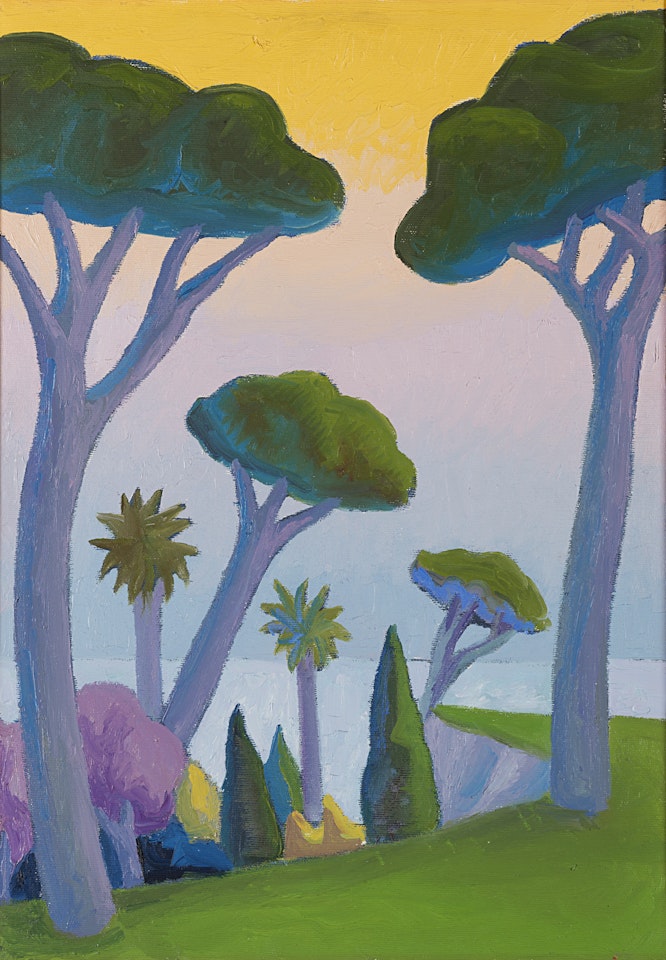 "Landscape with pine trees" by Salvo