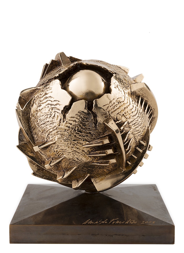 "Sphere" by Arnaldo Pomodoro