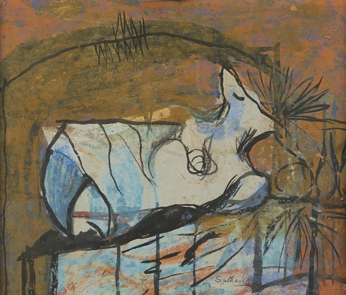 "Study for Reclining Stone Form" by Graham Sutherland