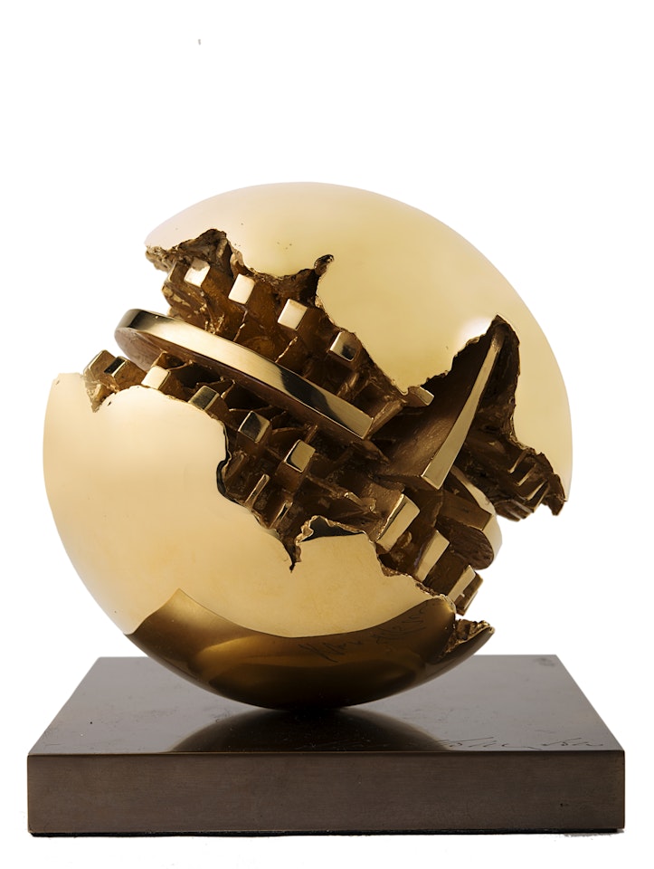 "Sphere" 1989 by Arnaldo Pomodoro