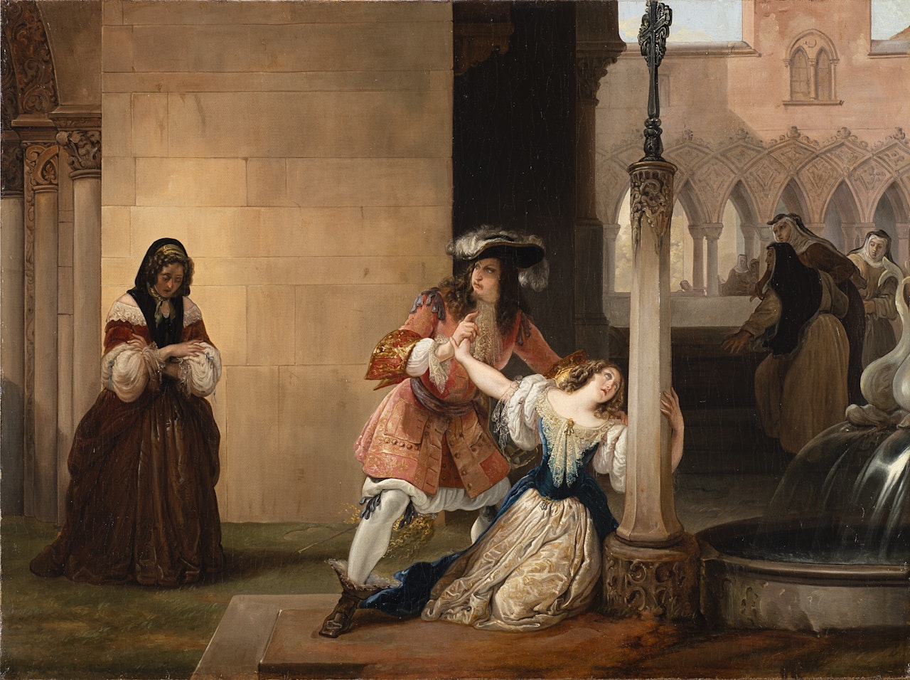 Louis XIV and Mademoiselle de La Vallère by Francesco Hayez