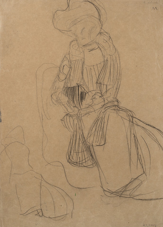 "Study for "Portrait of Marie Henneberg" by Gustav Klimt