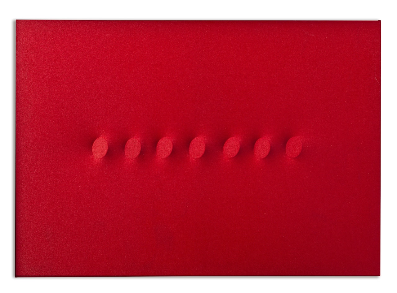 "7 red ovals" by Turi Simeti