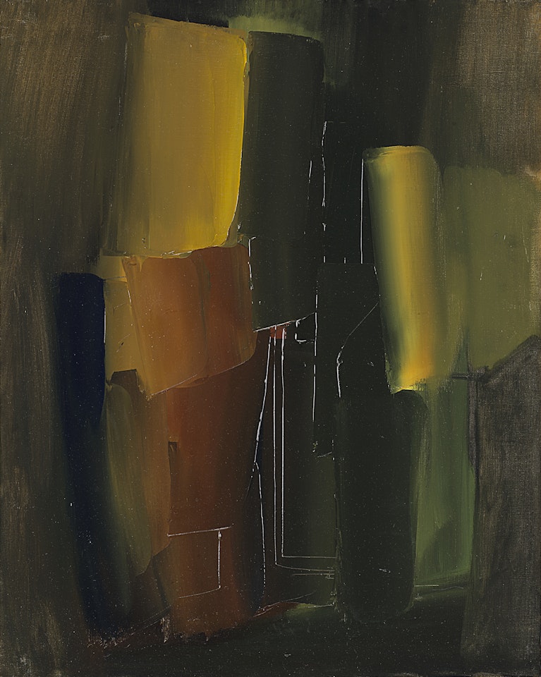 "Yellow, green, pink composition" by Alfredo Chighine