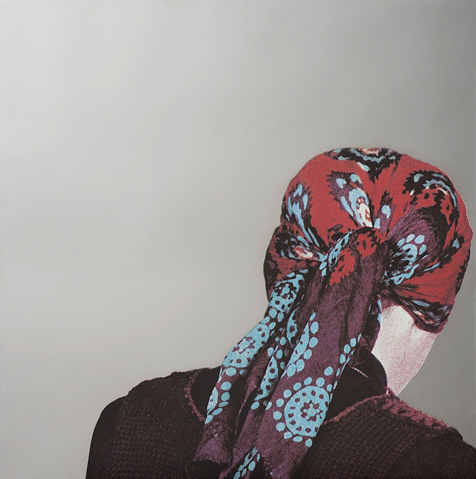 "Head with scarf" by Michelangelo Pistoletto