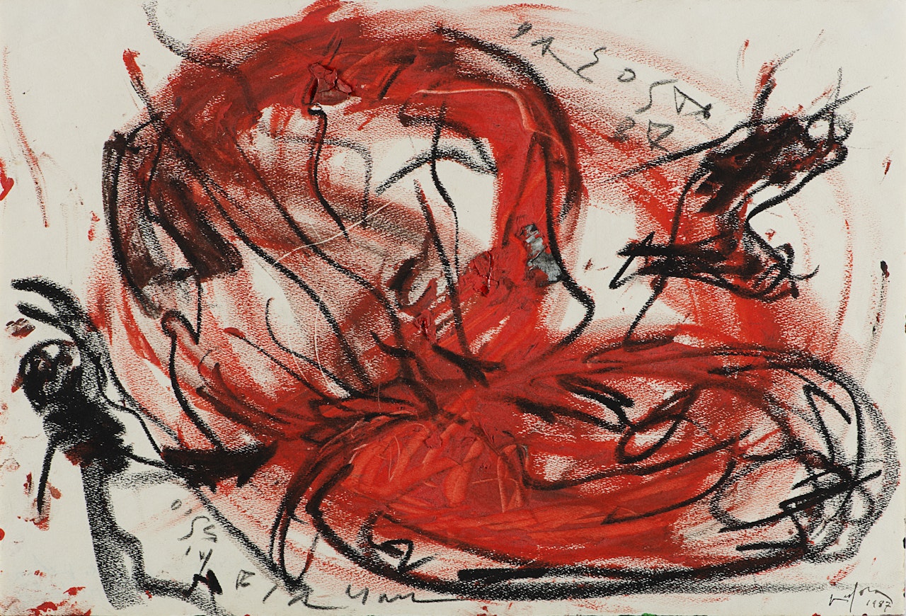 "(Disco on Fire) of Our Time - II" by Emilio Vedova