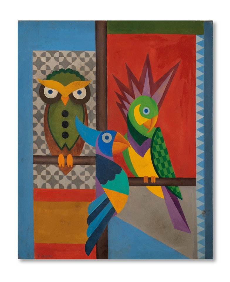 "Owl and Parrots" by Fortunato Depero