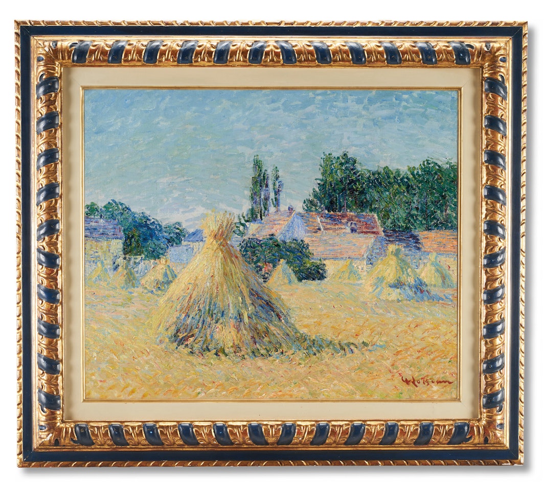 "Paysage, les meules ou Champ de blé" by Gustave Loiseau