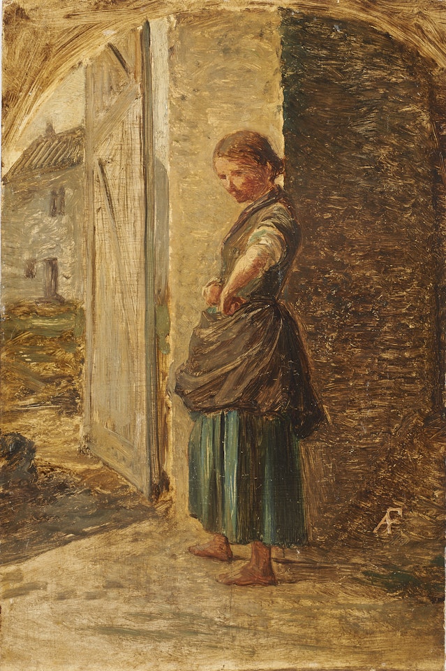 "Peasant Woman" by Antonio Fontanesi