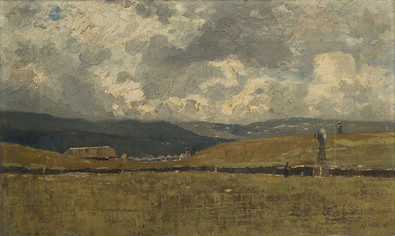 "Clouds on the Hills" by Guglielmo Ciardi