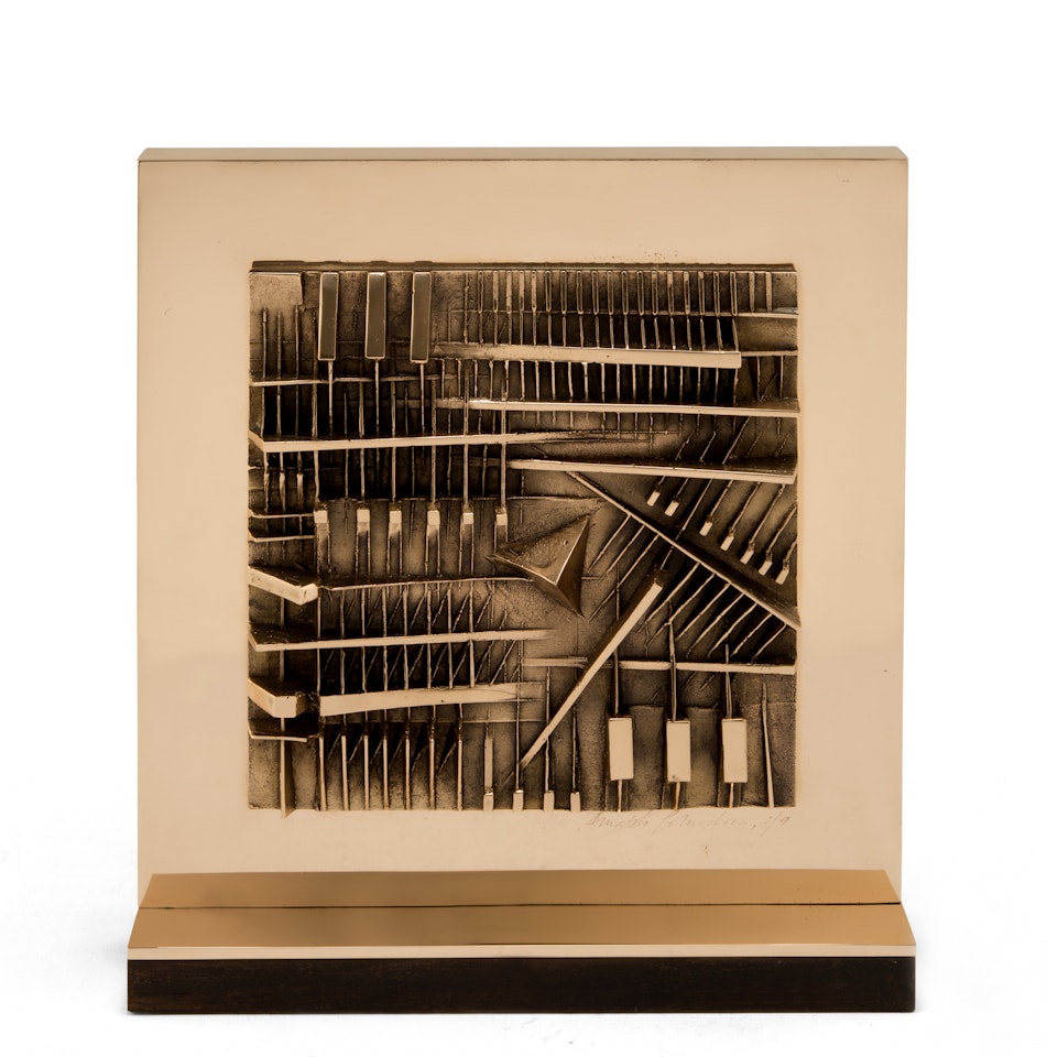 "Untitled"; "Untitled" by Arnaldo Pomodoro