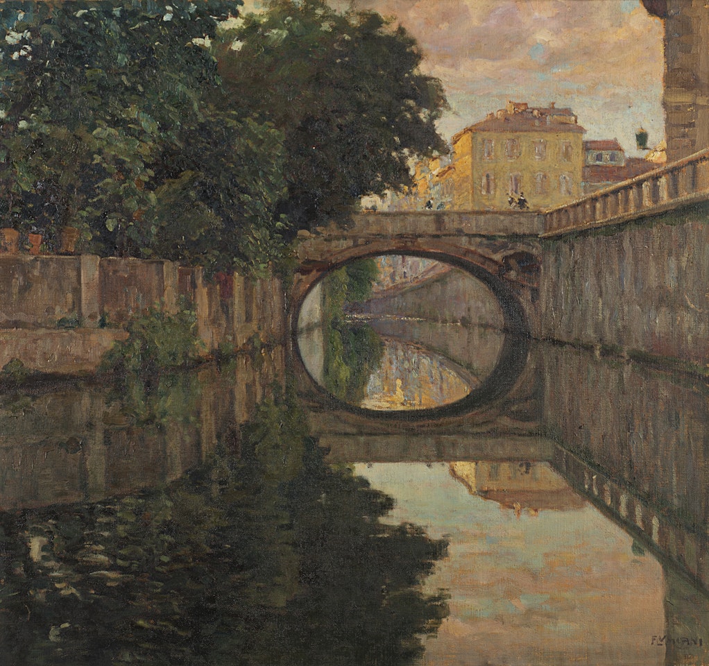 "Glimpse with canal" by Ugo Flumiani