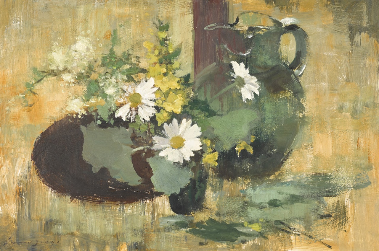 Flower Study in Green and Yellow by Edward Seago