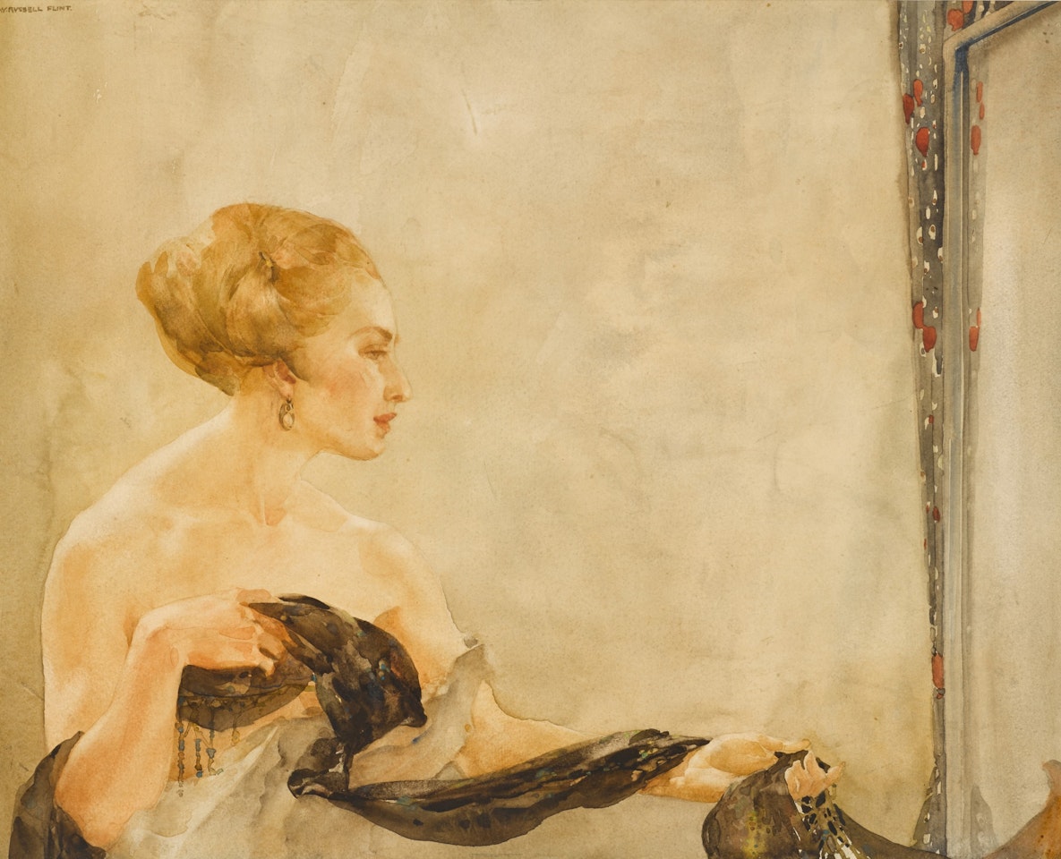 The Arrangement of a Scarf by William Russell Flint