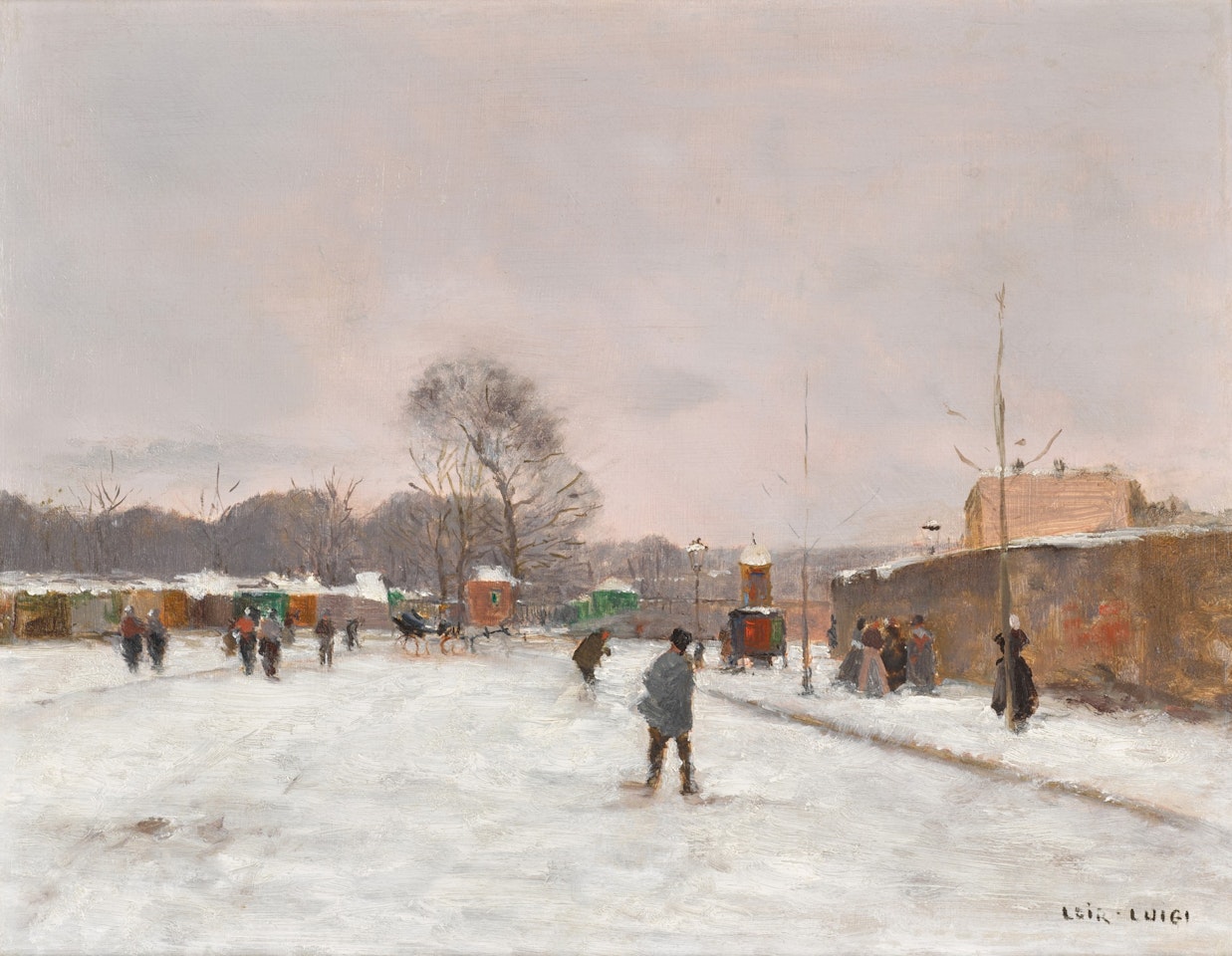 La Première neige d"hiver by Luigi Loir