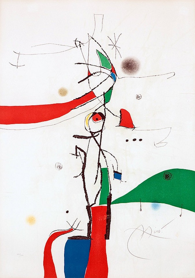 DEMI-MONDAINE A SA FENETRE by Joan Miró