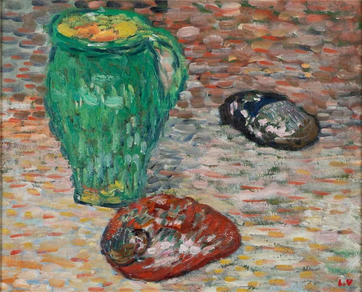 "NATURE MORTE AU PICHET VERT" by Louis Valtat