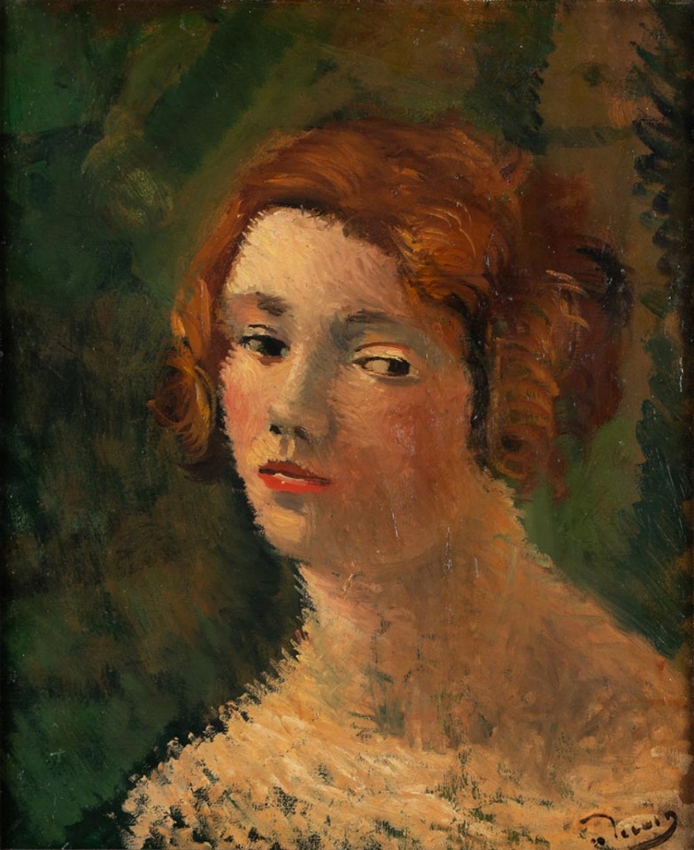 "PORTRAIT DE FEMME AUX CHEVEUX ROUGE" by Andre Derain