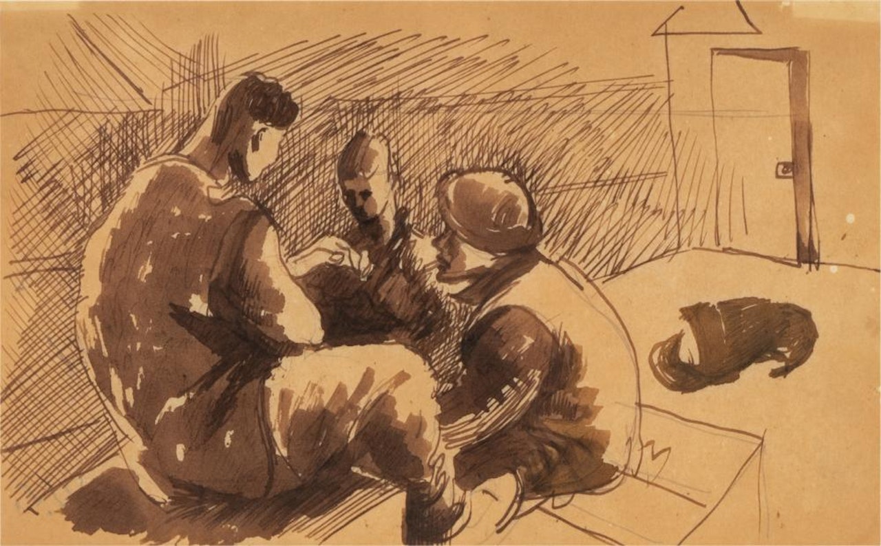 PLAYING CARDS, BURFORD CAMP by Keith Vaughan