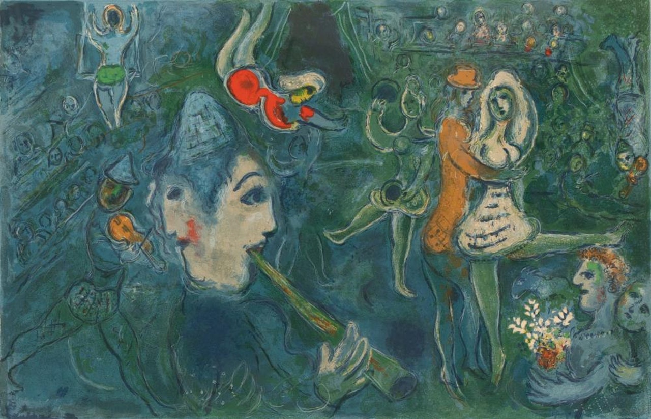 SCENE FROM LE CIRQUE by Marc Chagall