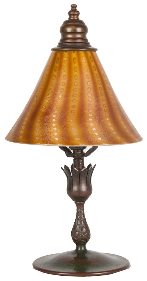 CANDLESTICK BOUDOIR LAMP by Tiffany Studios