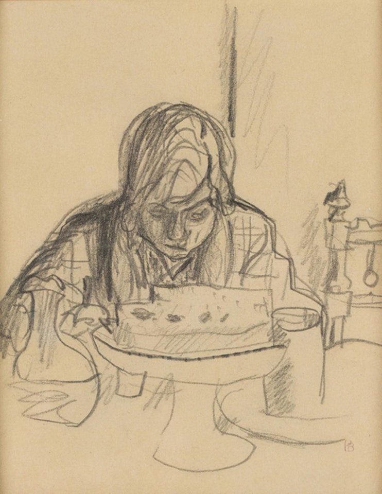 "FEMME A LA TABLE" by Pierre Bonnard