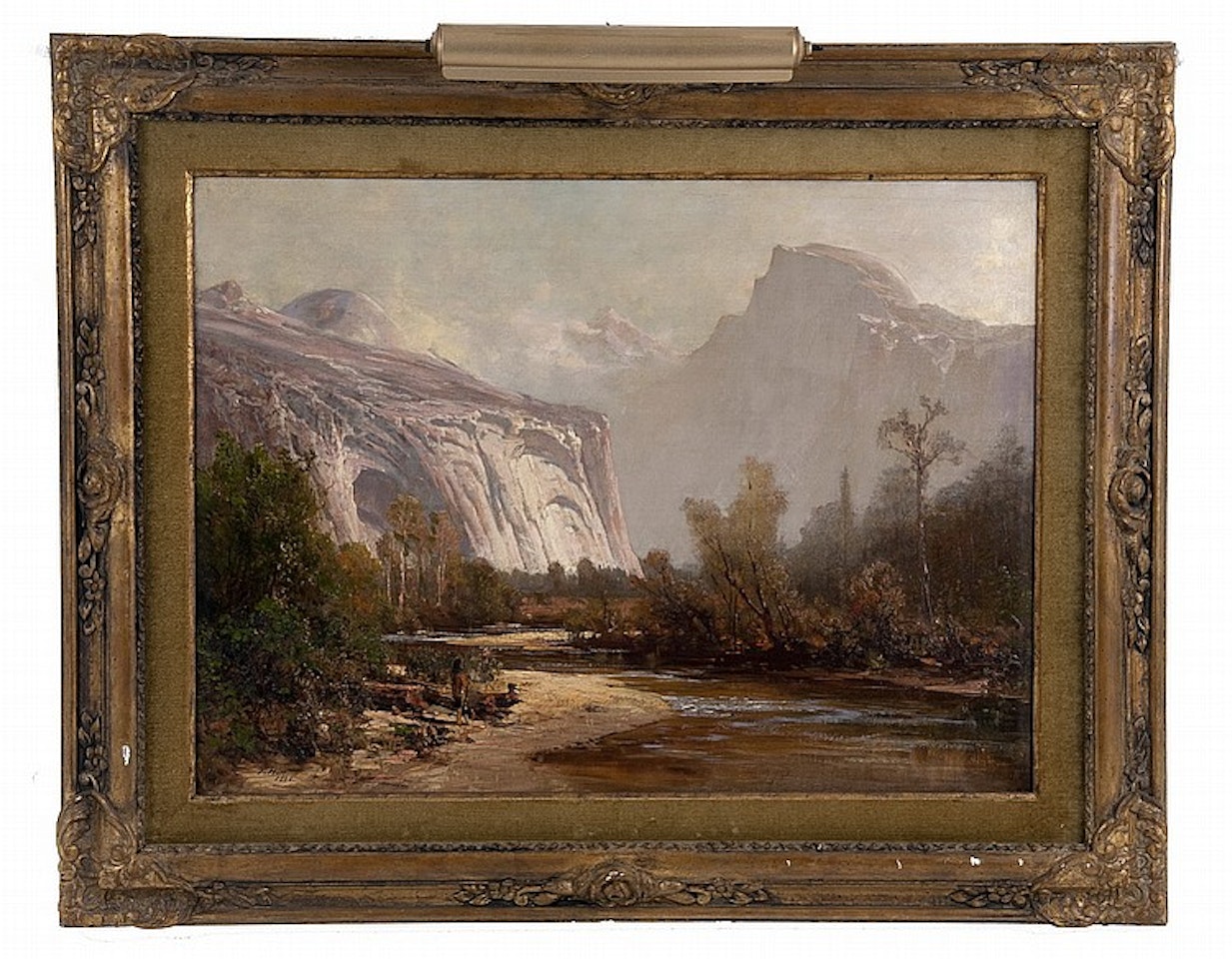 INDIANS N. DOME YOSEMITE by Thomas Hill