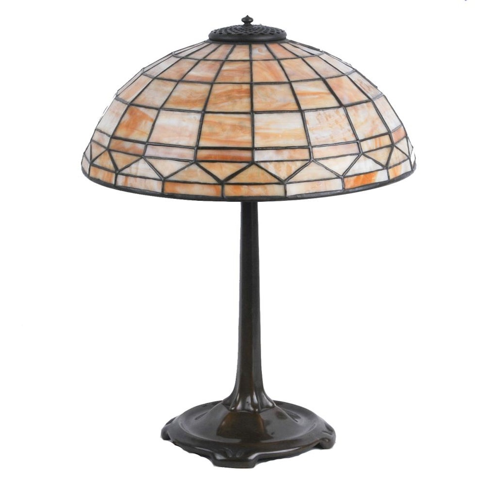 BRONZE COLONIAL TABLE LAMP by Tiffany Studios