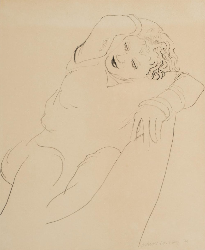 Celia Reclining by David Hockney
