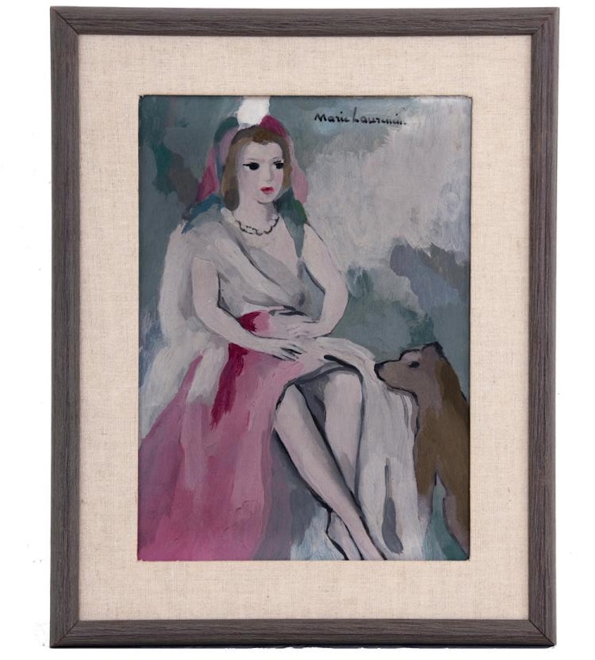 FEMME AU CHIEN by Marie Laurencin