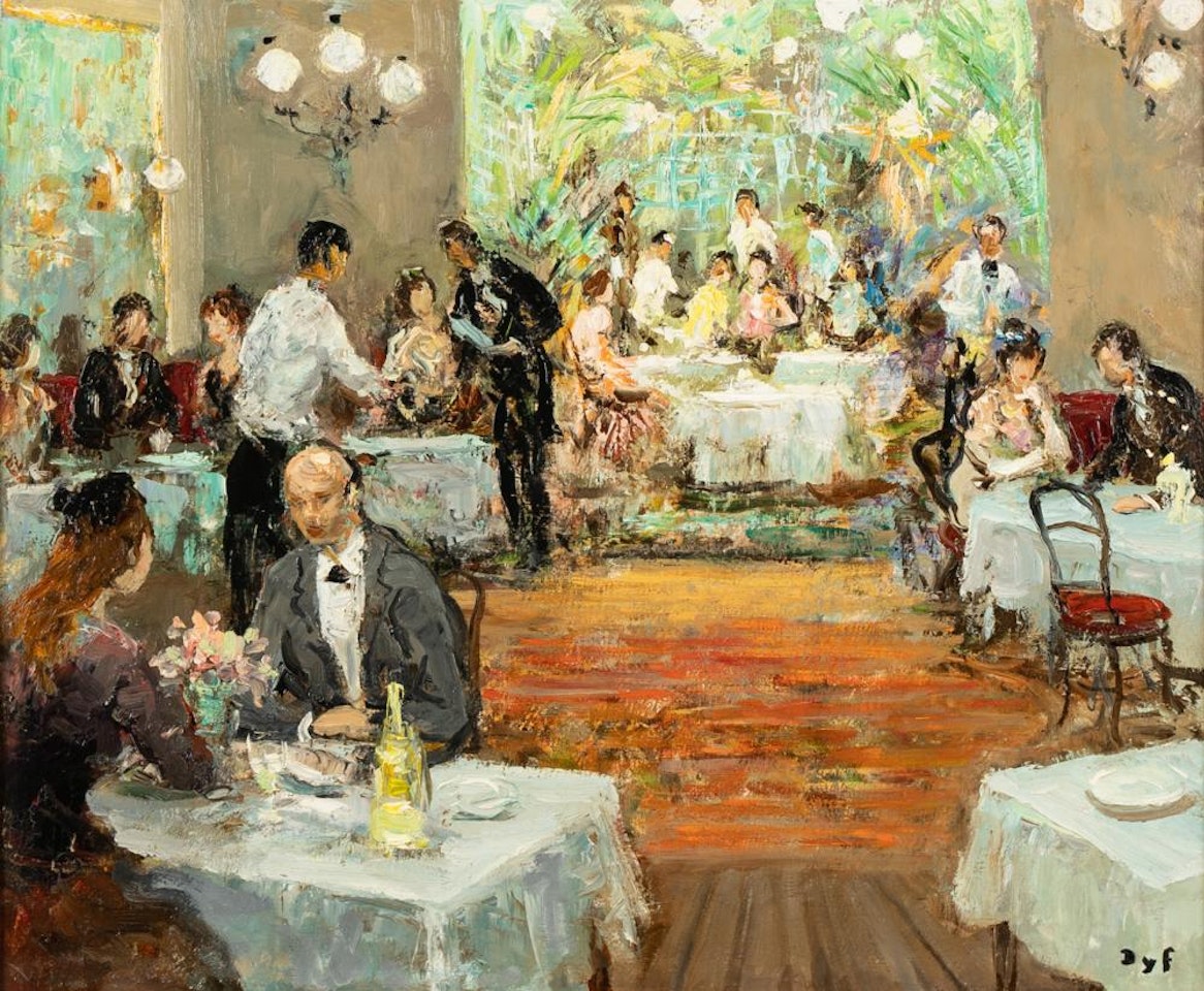 FRENCH CAFE INTERIOR by Marcel Dyf