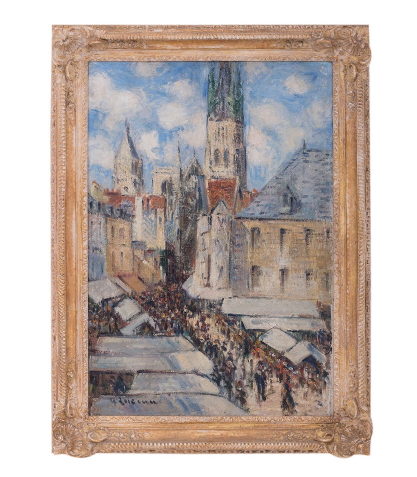 PLACE DU MARCHE ROUEN by Gustave Loiseau