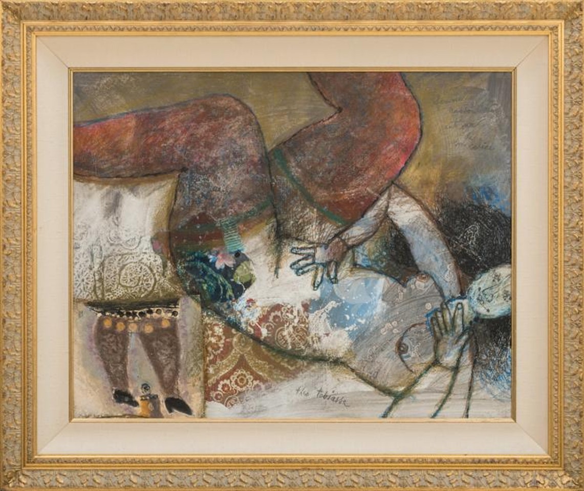 FEMME RASSEMBLEE AUTOUR DE SON CALICE by Théo Tobiasse