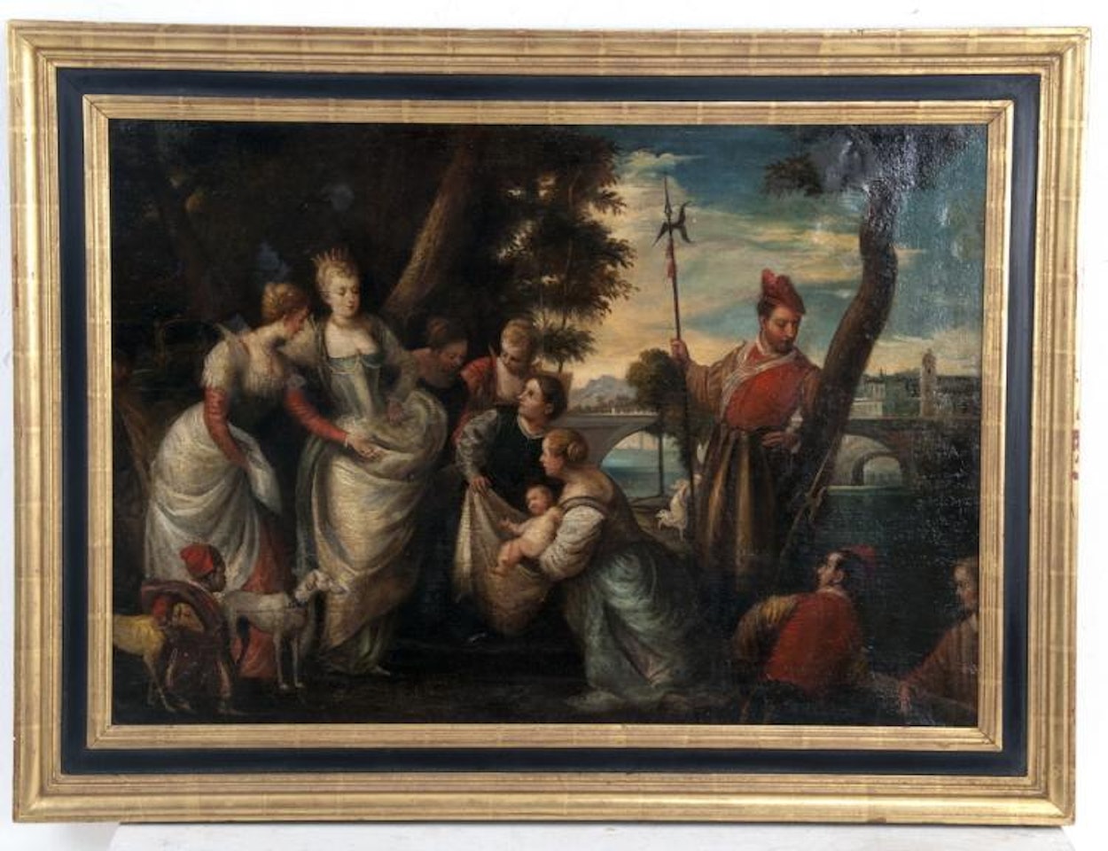 A QUEEN & HER ATTENDANTS by Italian School