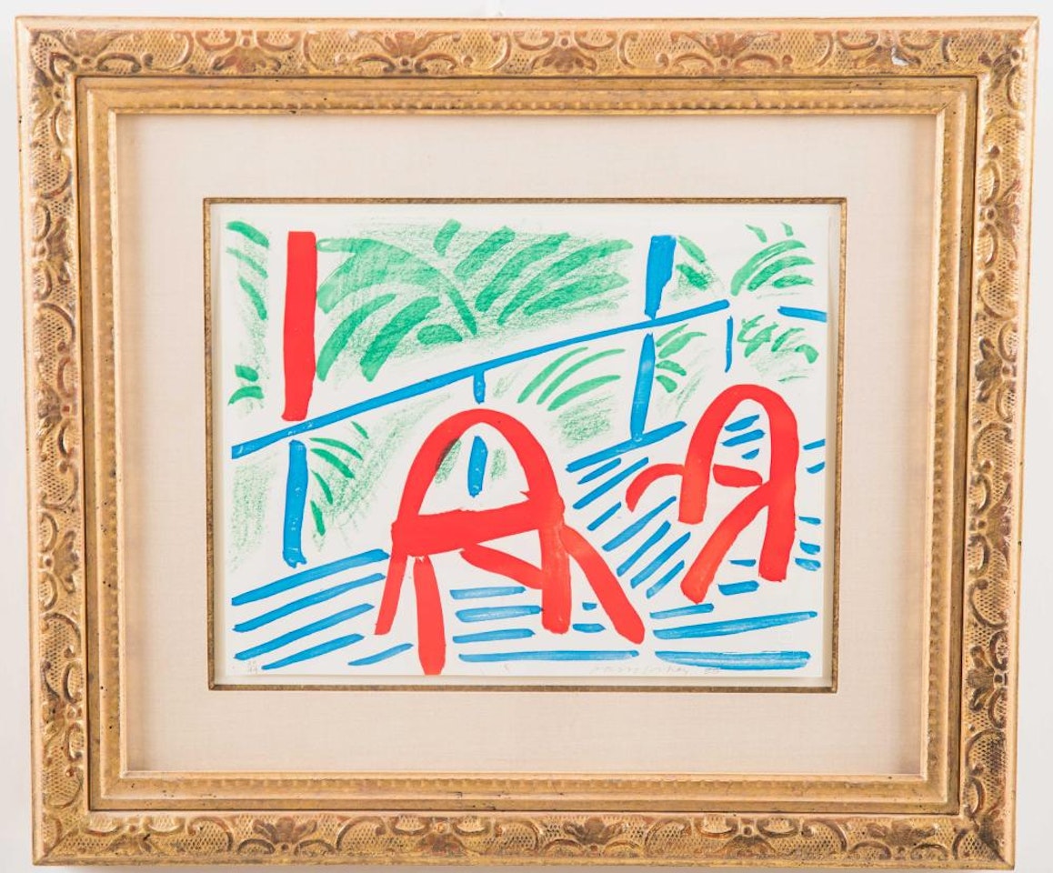 TWO RED CHAIRS by David Hockney