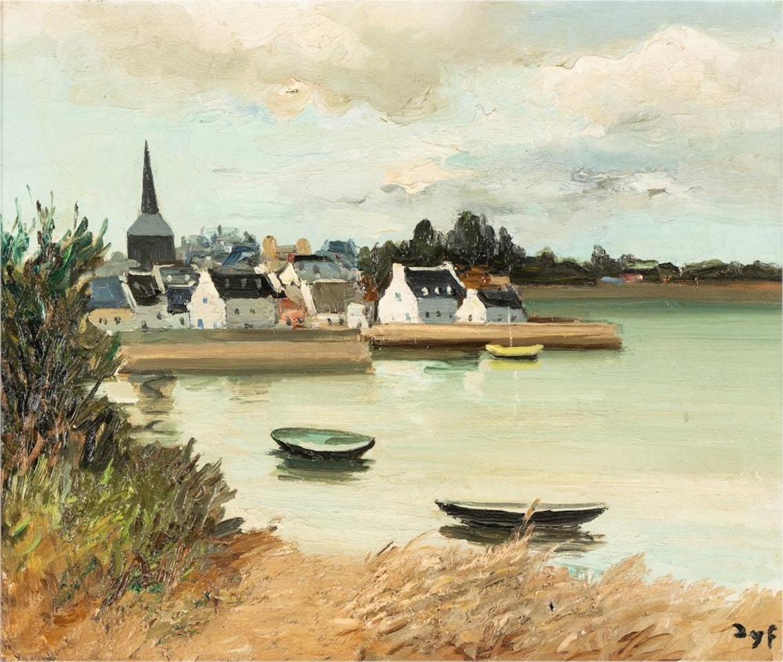 coastal village by Marcel Dyf