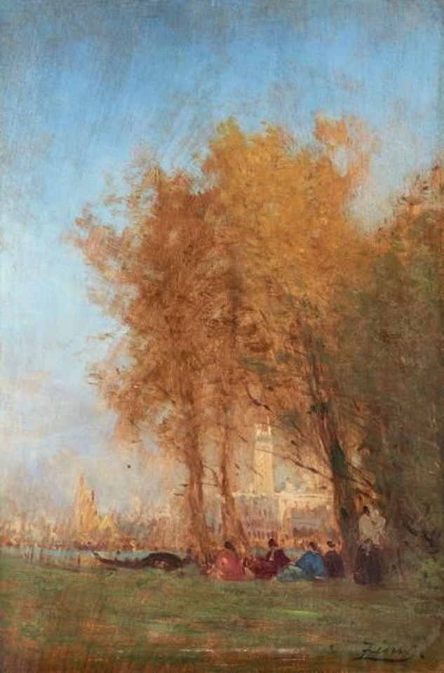 Countryside trip to Venice by Félix Ziem