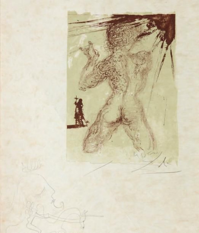 Gray nude, plate from the Hommage à Meissonnier suite by Salvador Dali