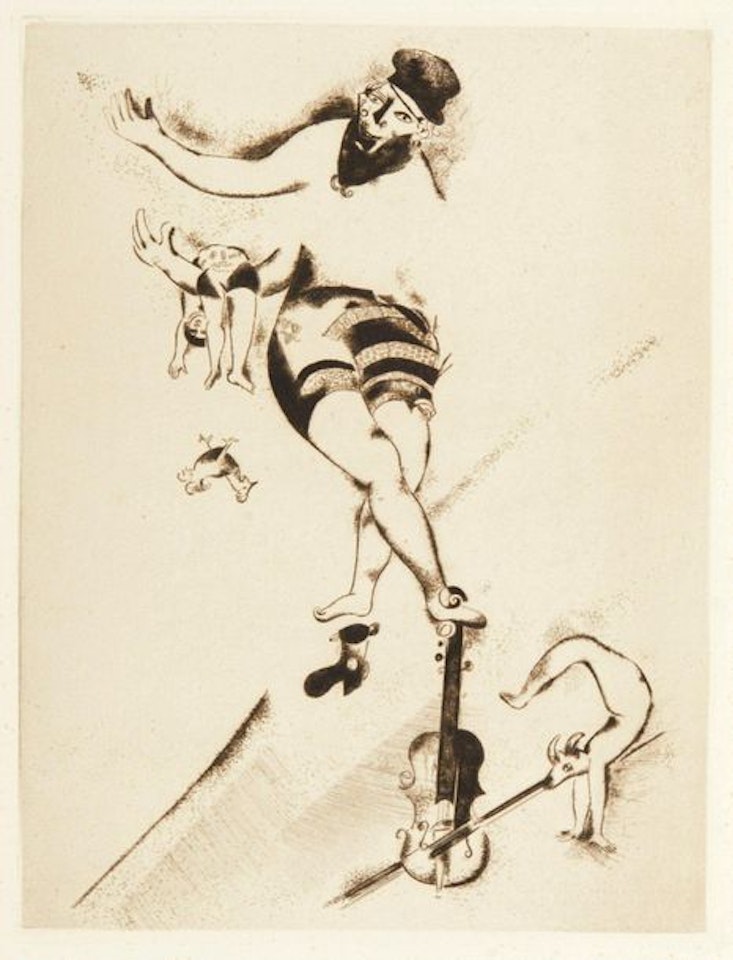 Violin acrobat by Marc Chagall